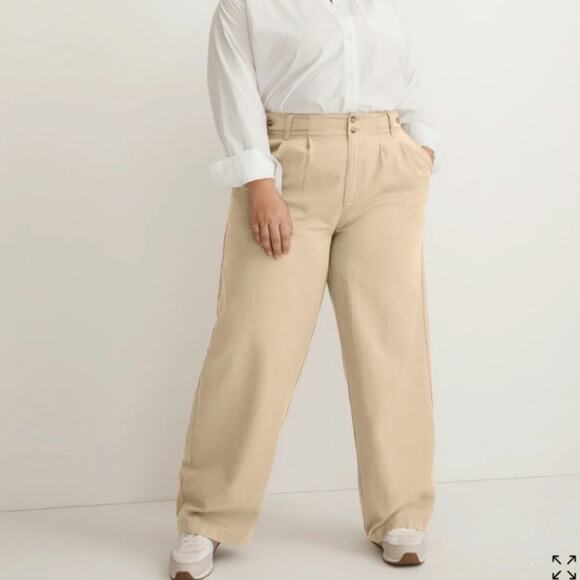 NWT Madewell The Plus Harlow Wide Leg Pant in Drapey Twill - Picture 1 of 10